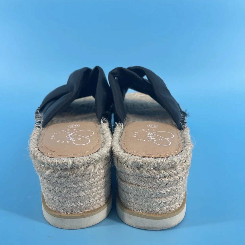 Oasis Society Rebel Espadrille Puffer Sandal Women's Sz 6.5 Y2K Platform Chunky
